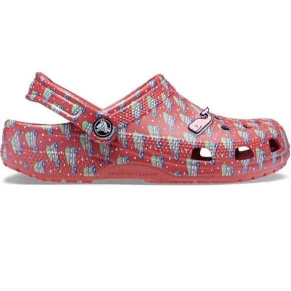 CROCS Shoes - Crocs Classic vineyard vines Clog White / Red Size: M6W8